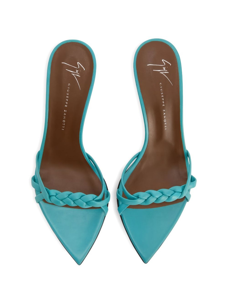 Indigo Braid braided strips mules 4