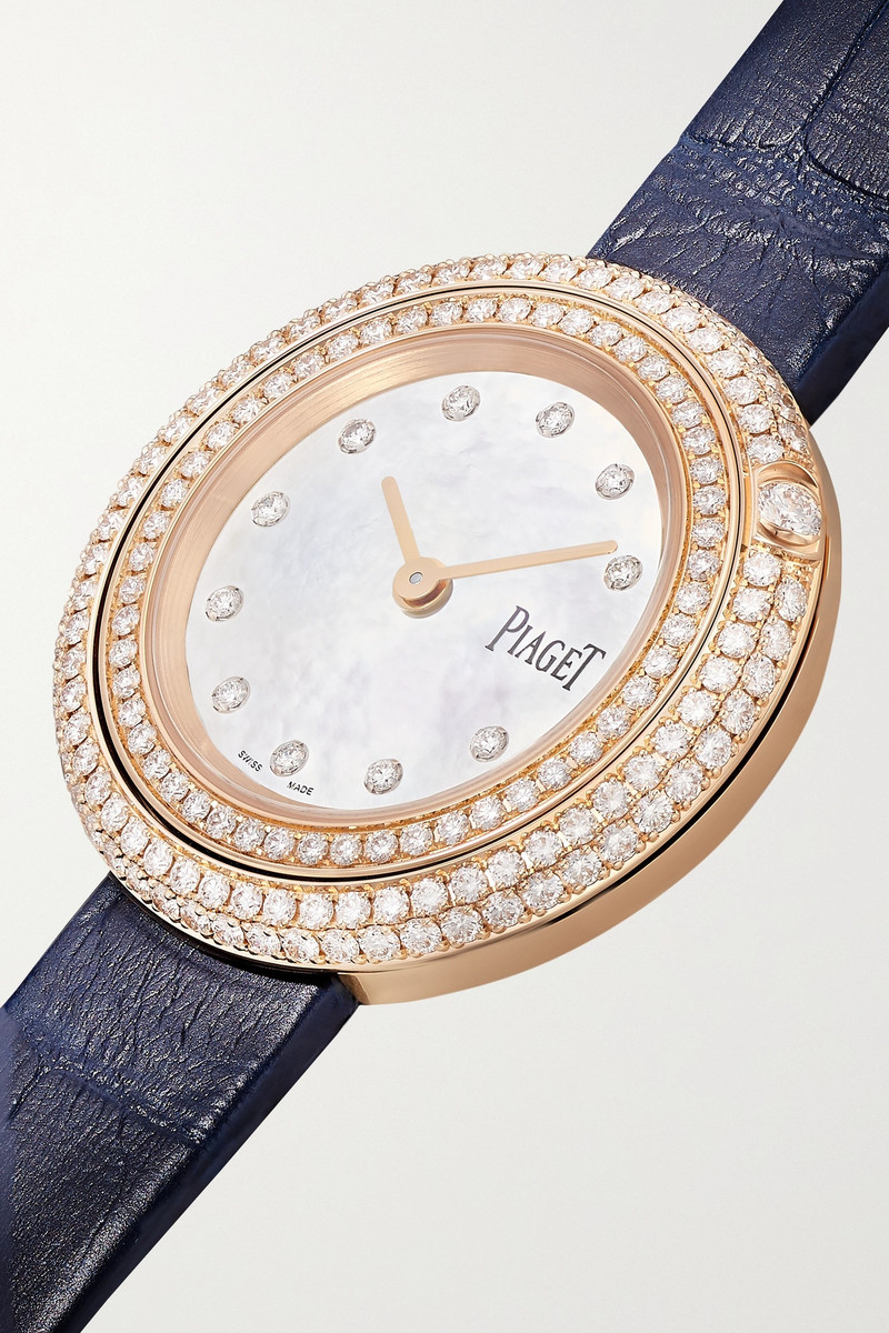 Possession 29mm 18-karat rose gold, alligator and diamond watch 3