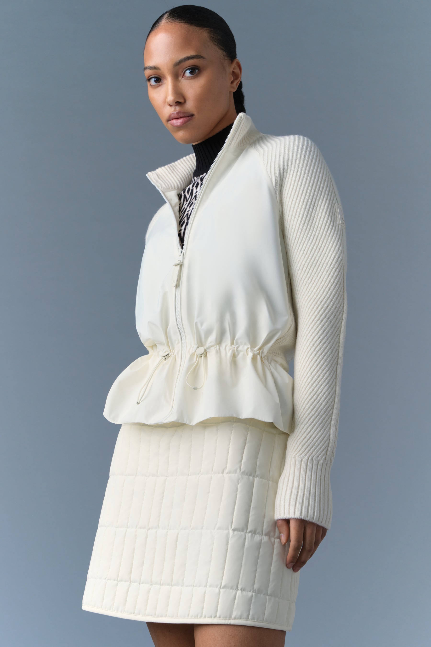 JORANE Mixed Media Zip Jacket - 5