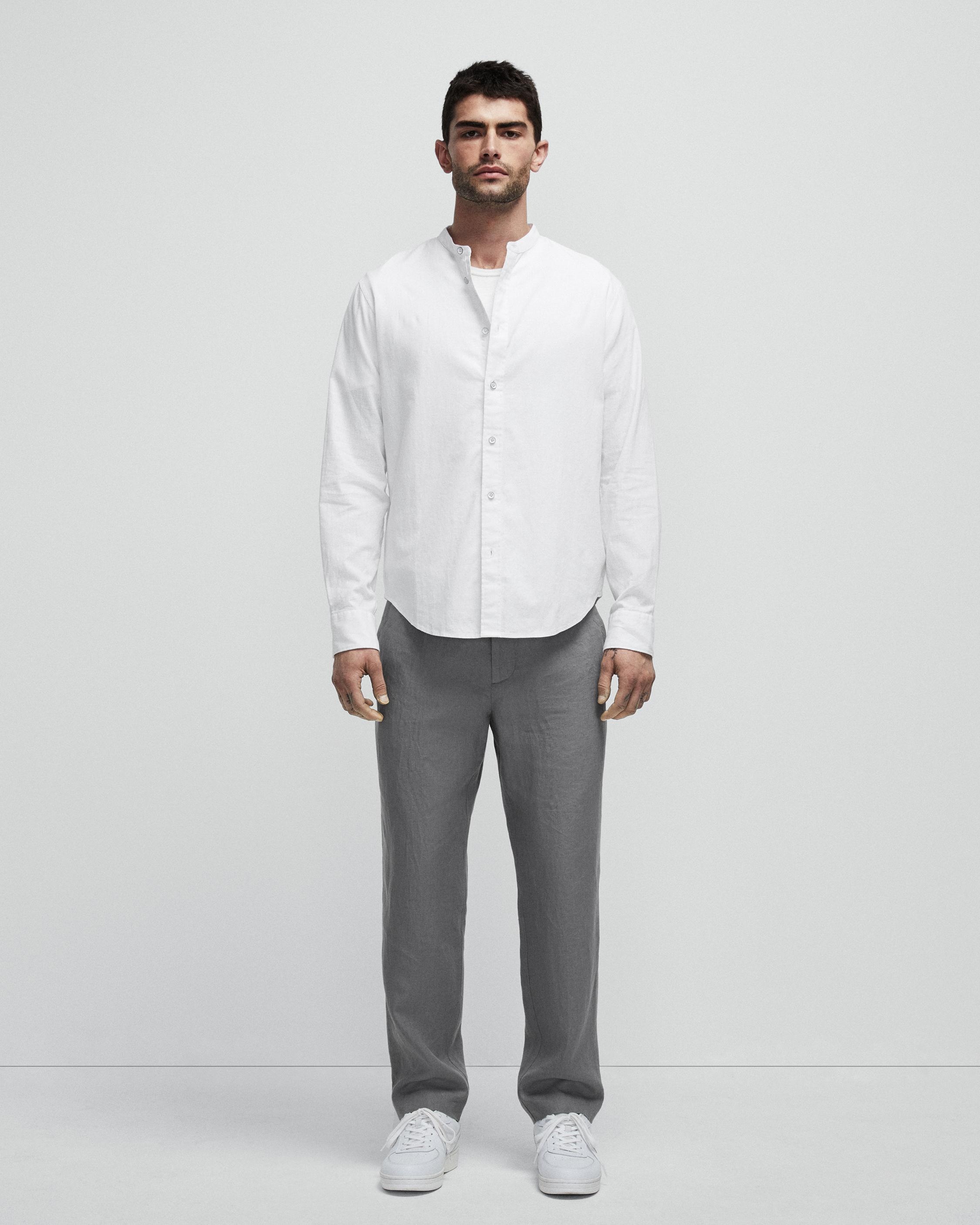 Grandad Engineered Hemp Cotton Shirt
Slim Fit Button Down Shirt - 3