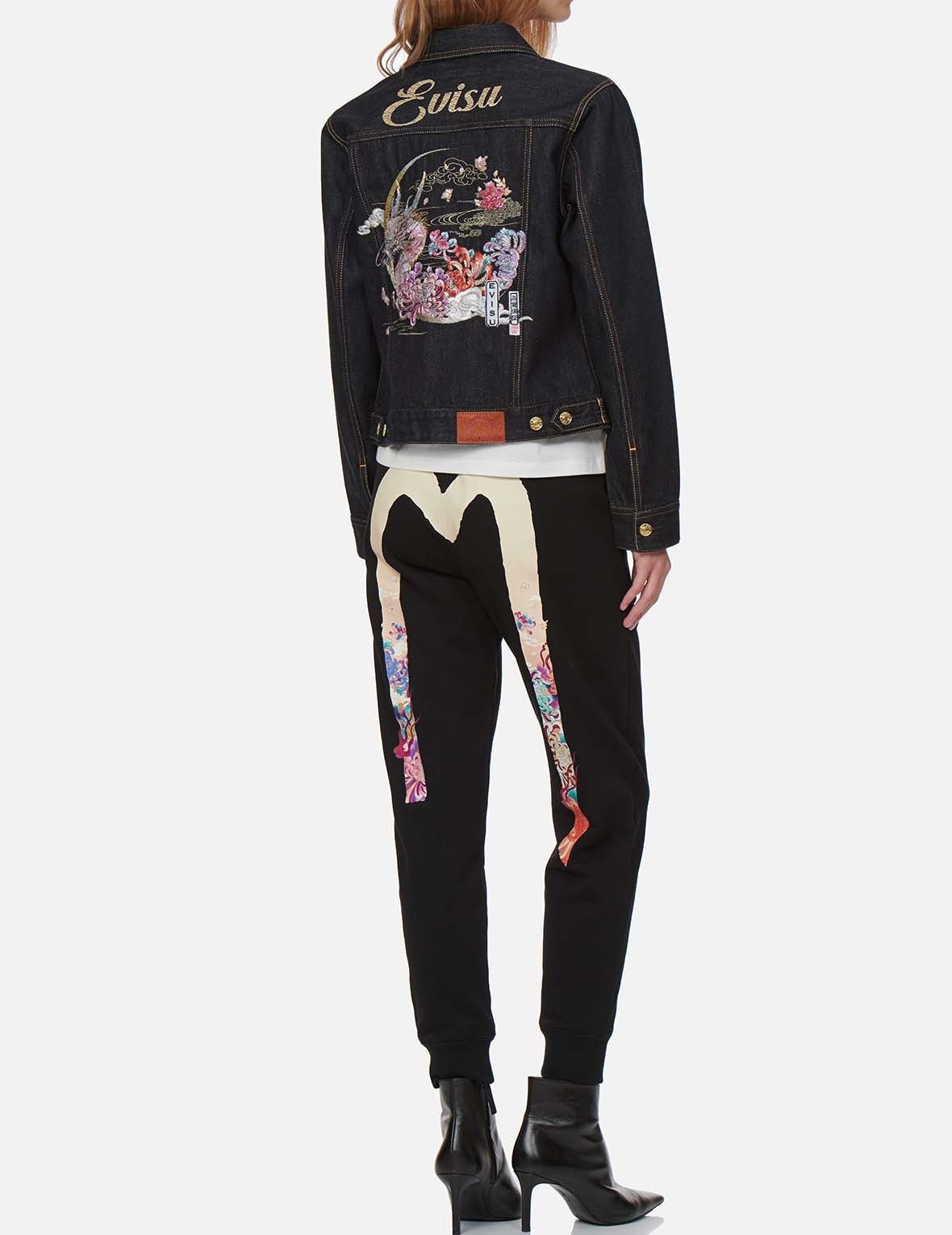 MOONLIGHT DRAGON EMBROIDERED DENIM JACKET - 5