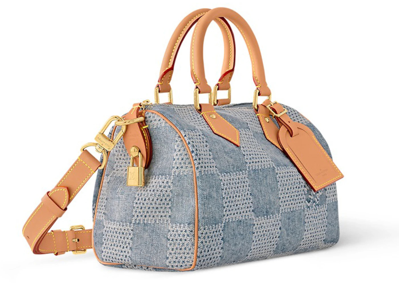 Louis Vuitton Speedy 25 Bandouliere Damier Denim 3D Blue Denim - 2