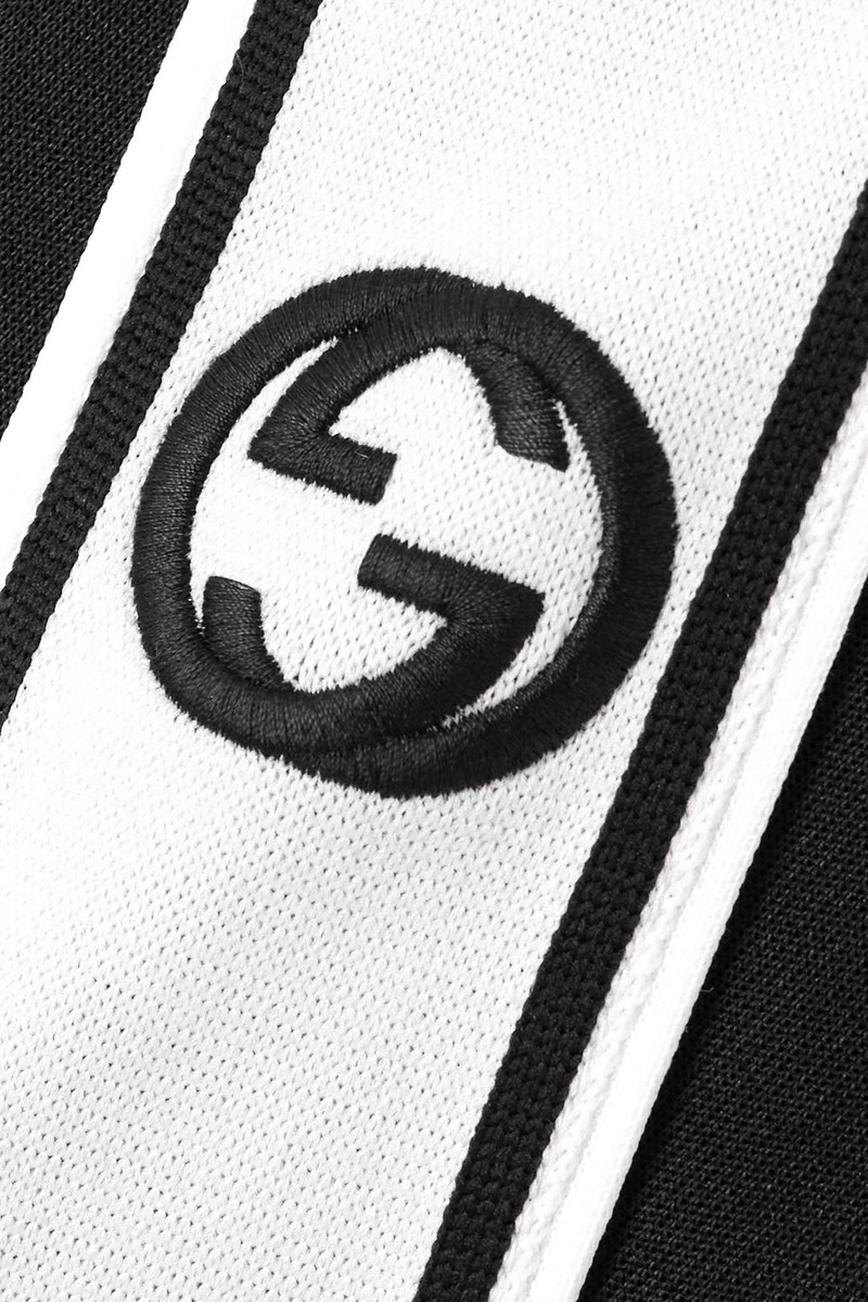 Embroidered webbing-trimmed jersey jacket 5