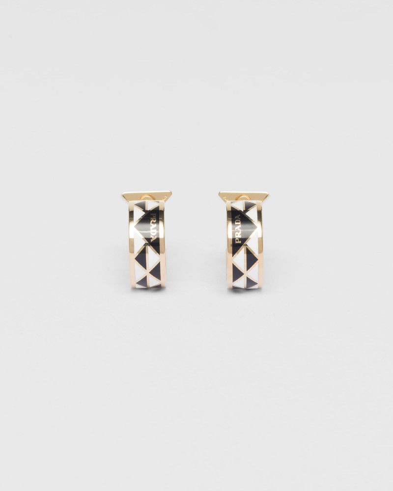Enameled metal earrings 1