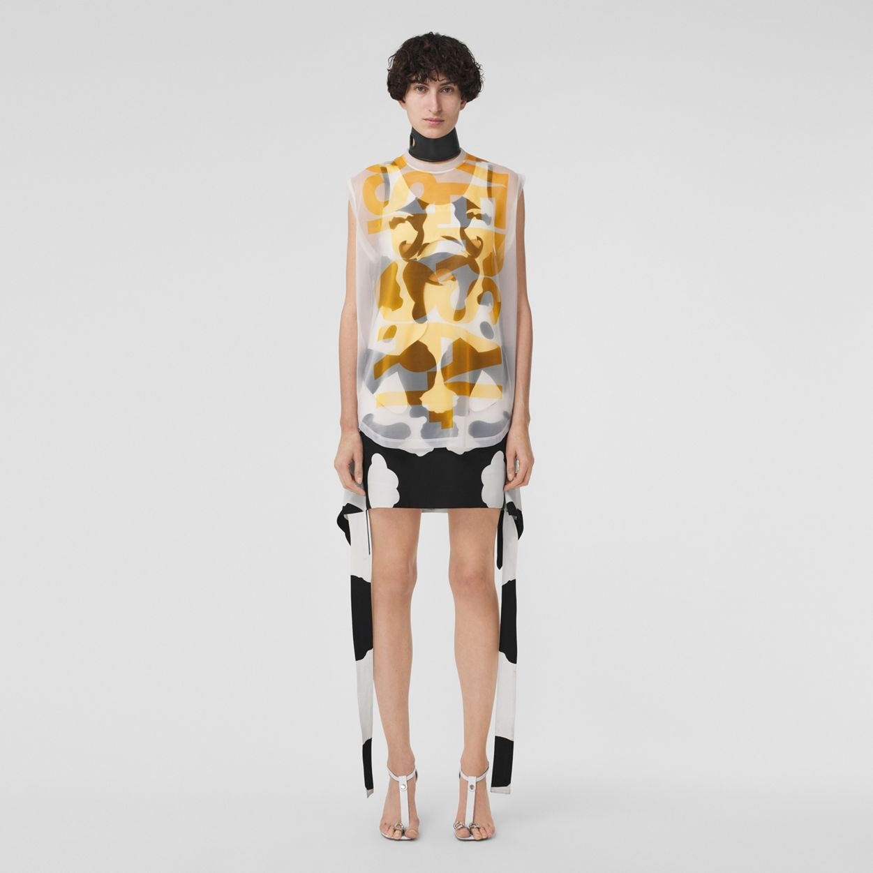 Burberry Cow Print Silk Crepe de Chine Dress | REVERSIBLE