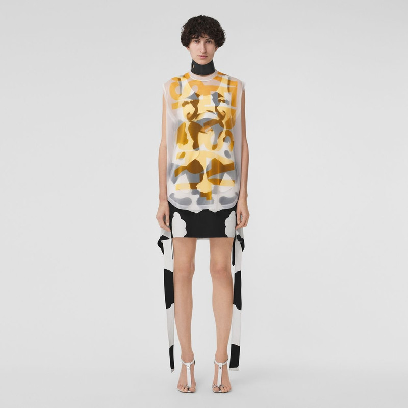 Cow Print Silk Crepe de Chine Dress 6