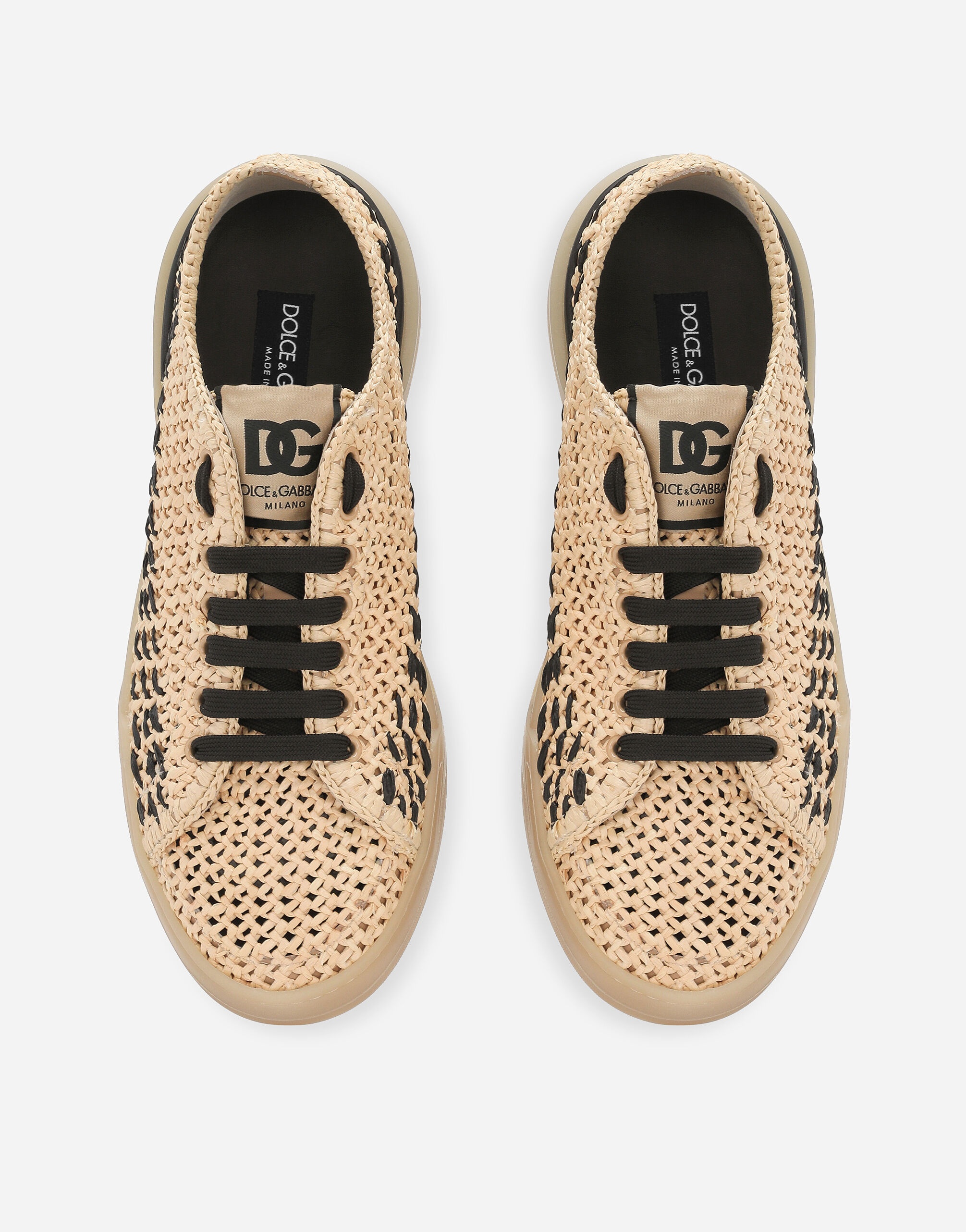 Macramé raffia New Roma sneakers - 4