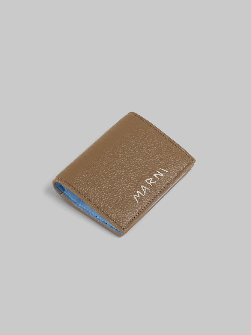 BROWN LEATHER BIFOLD WALLET WITH MARNI MENDING - 5