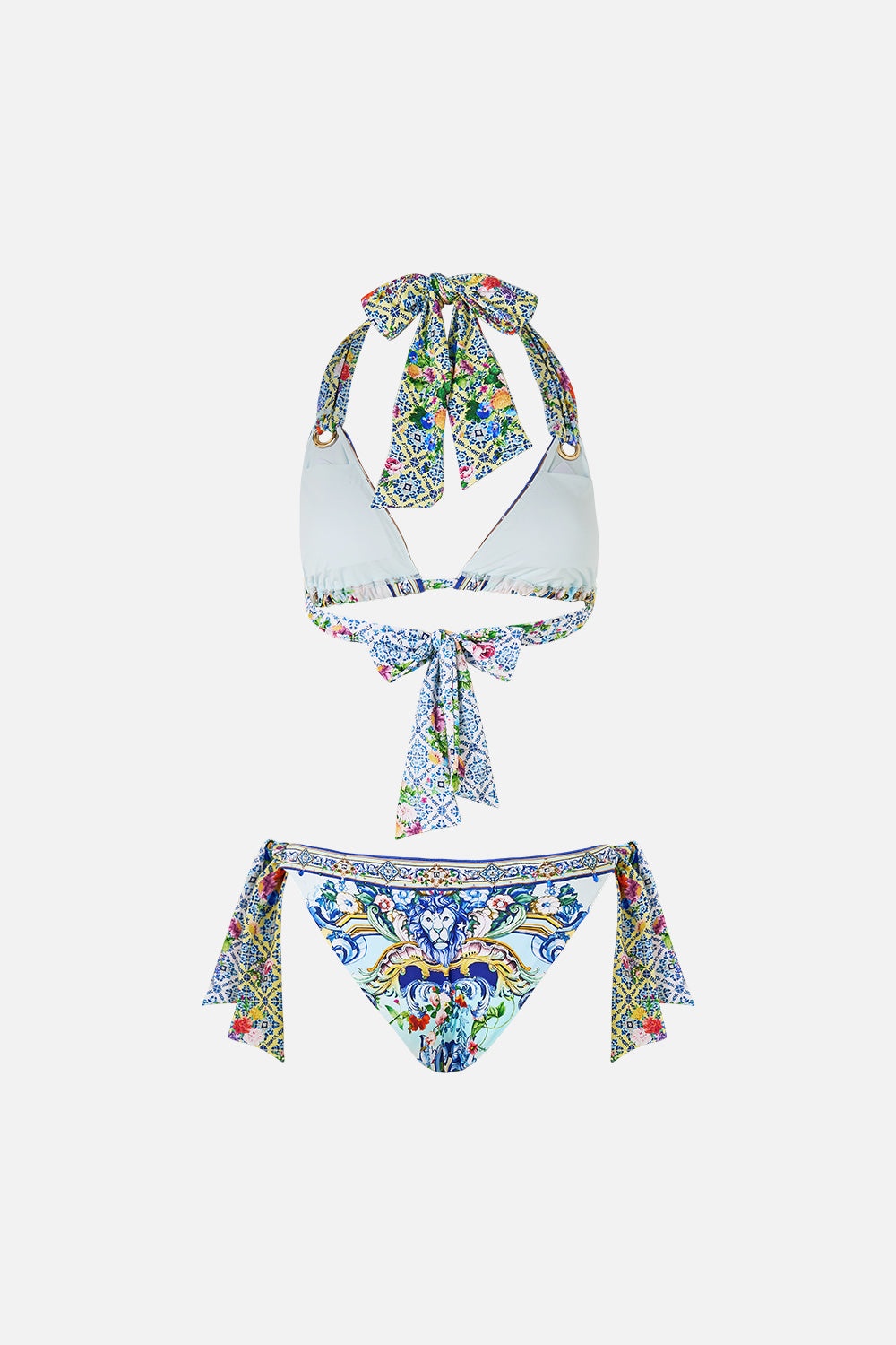 EYELET TIE BIKINI SET - 8