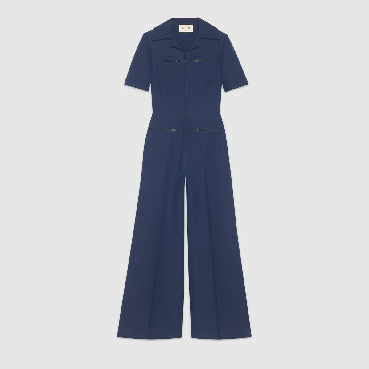 Wool silk belted jumpsuit - 5