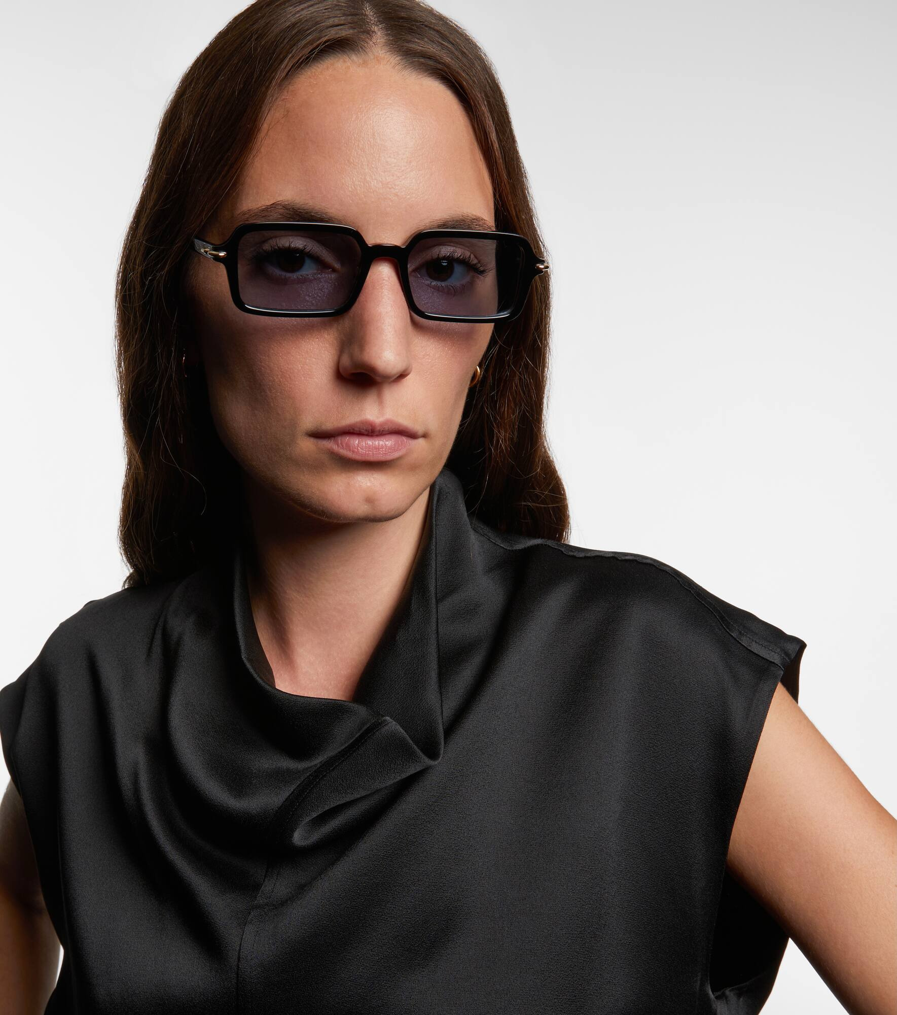 Fendi First embellished rectangular sunglasses - 3