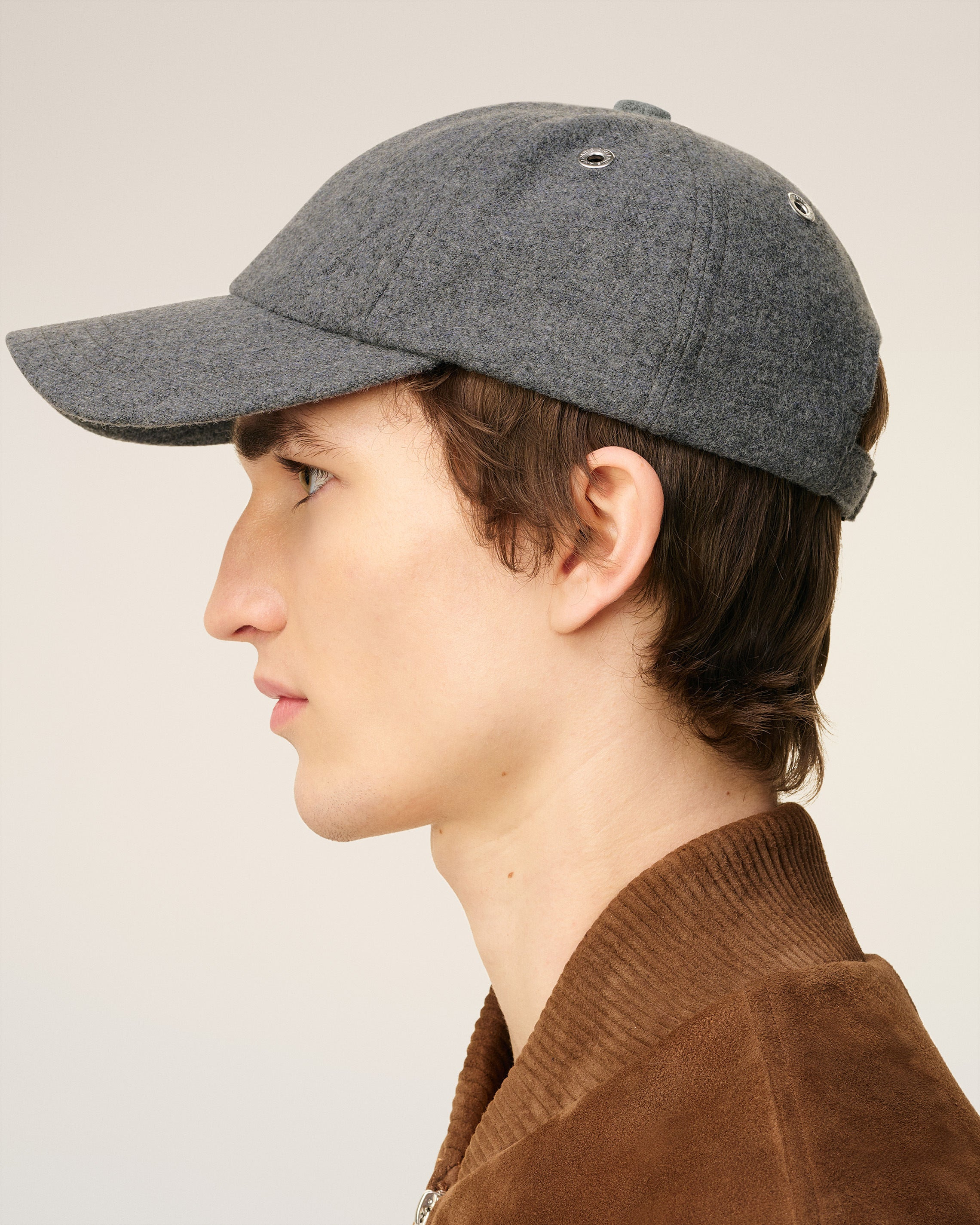 GREY COTTON EMBOSSED AMI DE COEUR CAP - 5