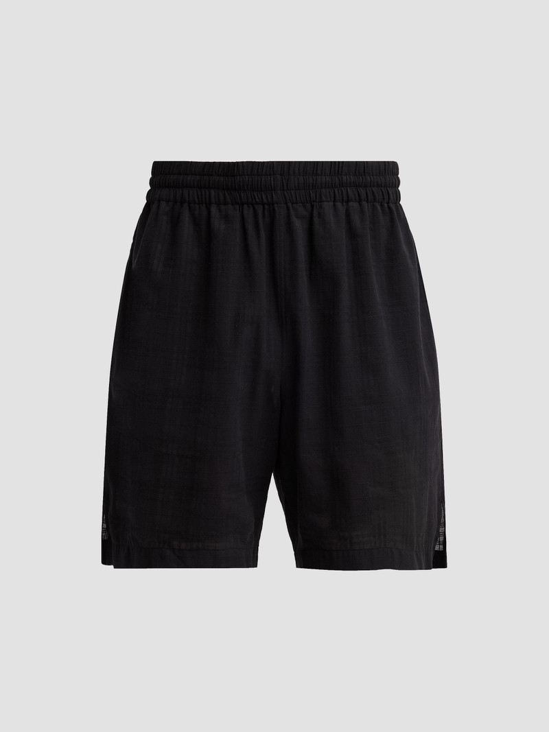 Men's Hector Check Cotton Voile Shorts - Black Check 1