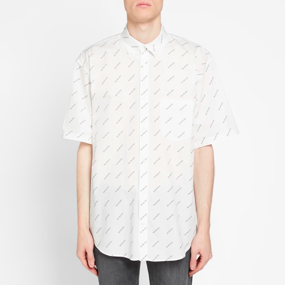 Balenciaga Short Sleeve All Over Print Shirt - 5