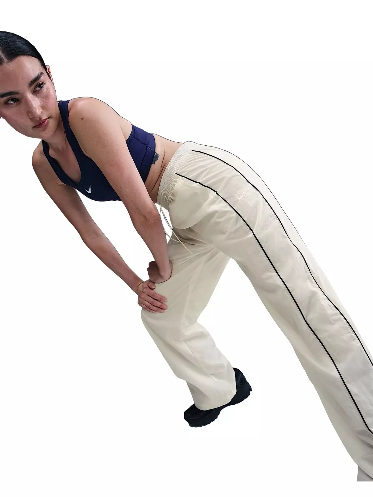 Women's Windrunner High-Waisted Woven Open-Hem Pants -Sail - 3