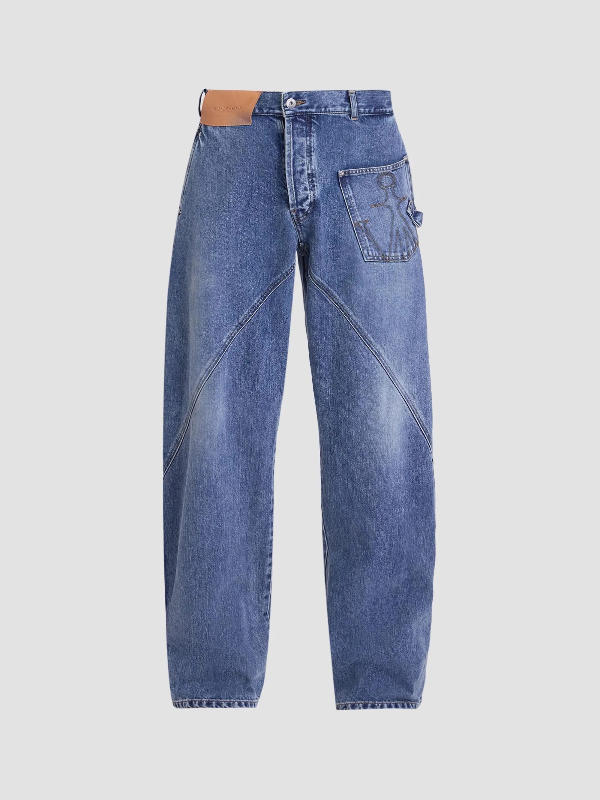 Men's Twisted Workwear Jeans - Medium Blue - 1