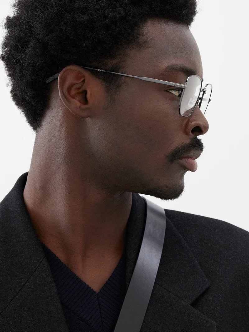 DiorBlackSuitO S19U square metal glasses - 3