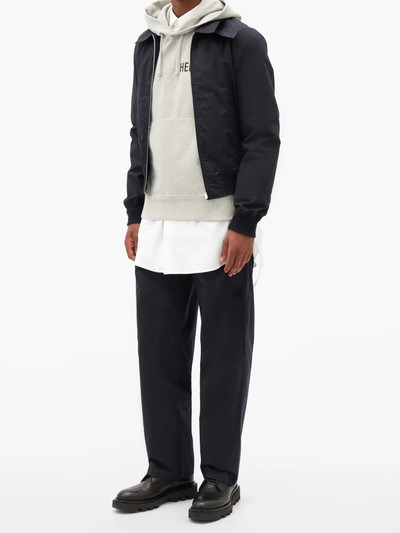 Helmut Lang Harness-strap cotton trench bomber jacket outlook