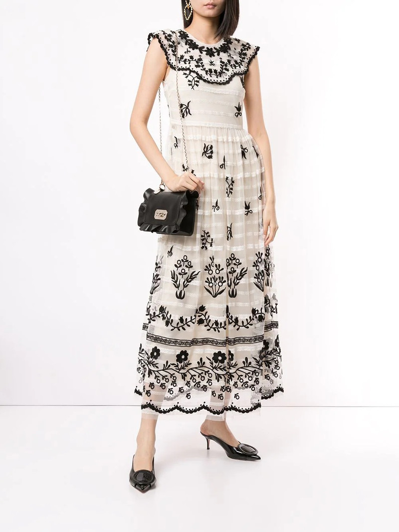 REDValentino floral embroidered maxi dress outlook