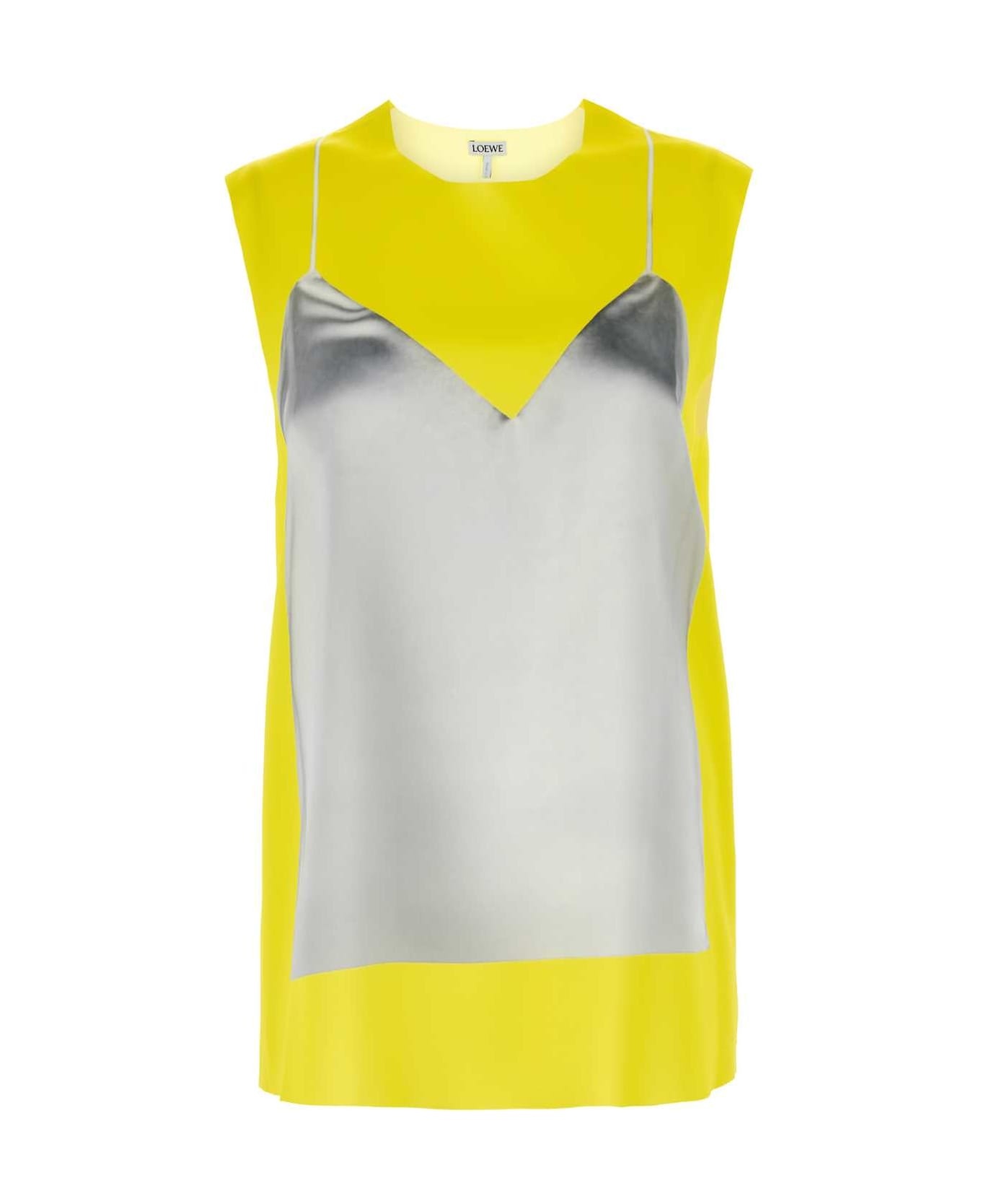 Fluo Yellow Satin Top - 1