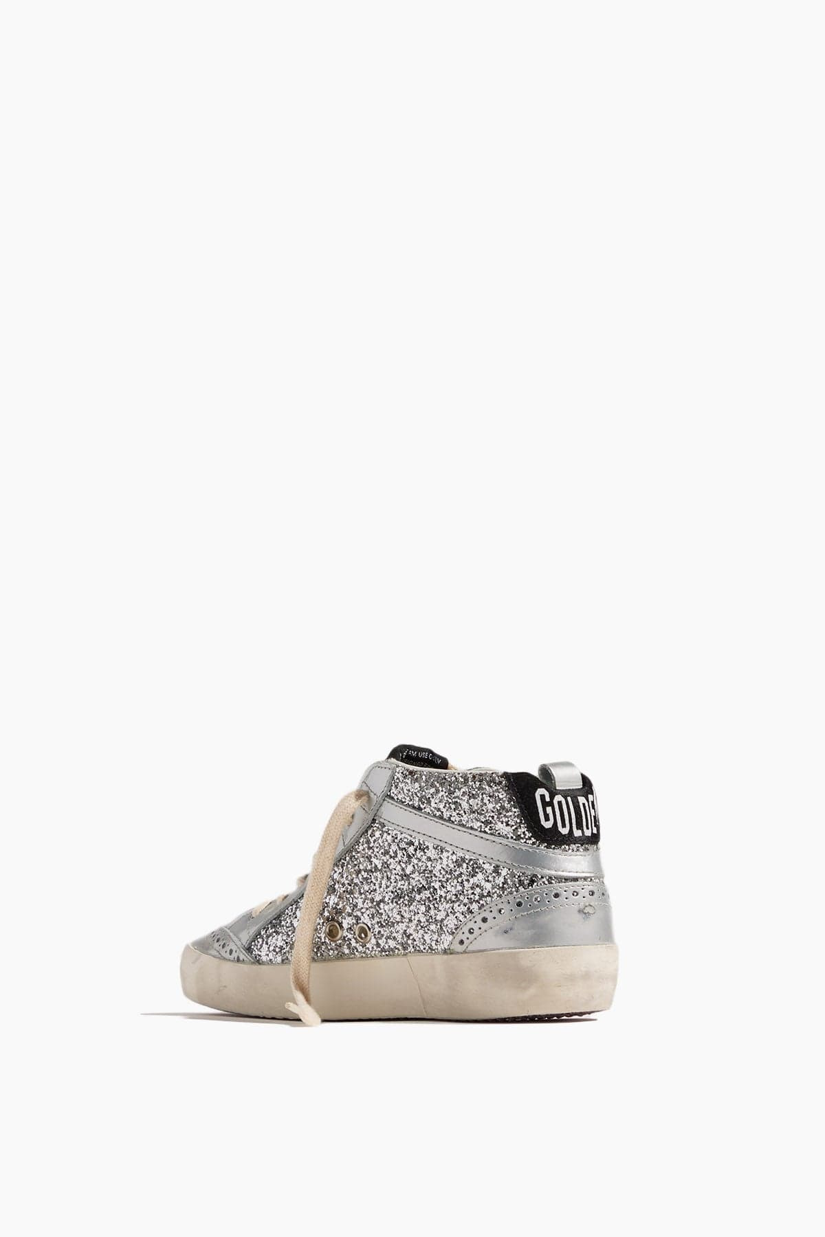 Mid Star Sneaker in Silver/Ivory/Black - 3