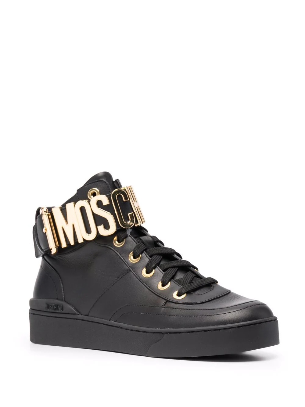 lettering logo high-top sneakers - 2