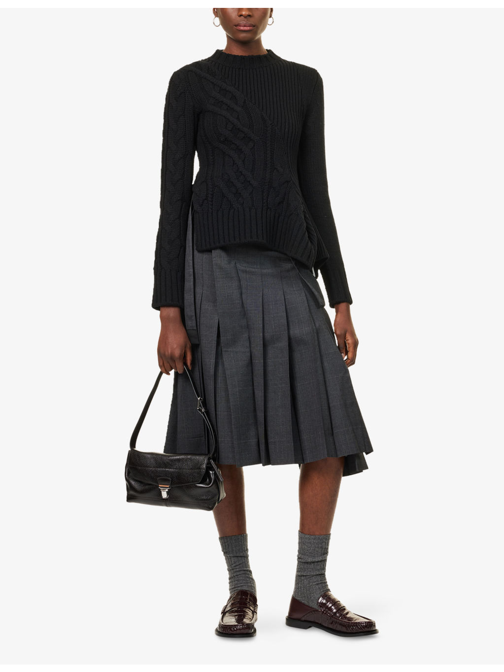 Asymmetric Round-Neck Wool-Blend Jumper - 2