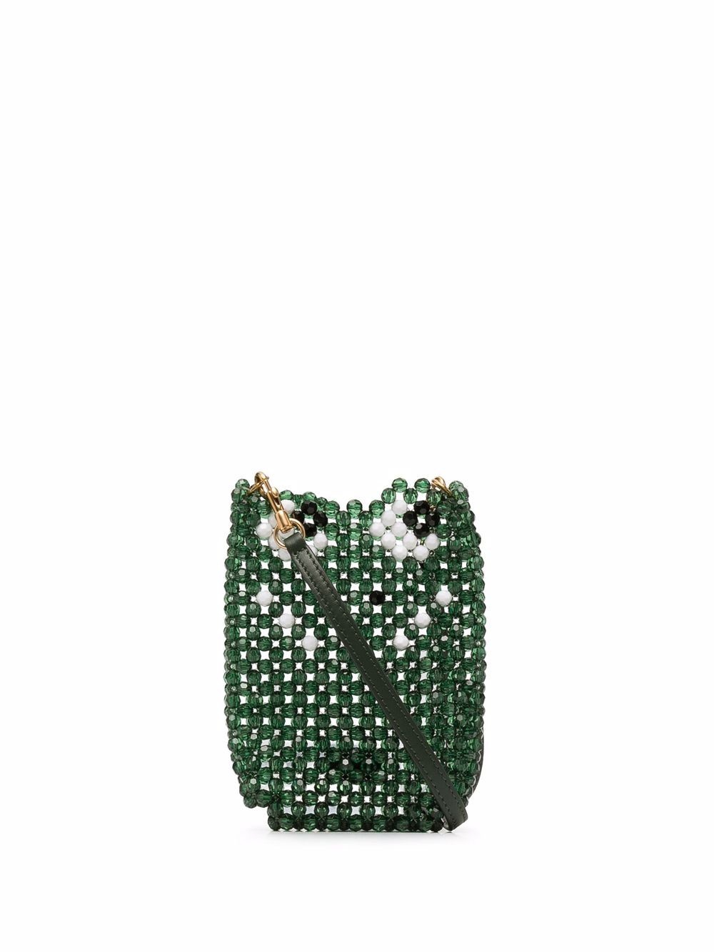 Eyes beaded shoulder bag - 1