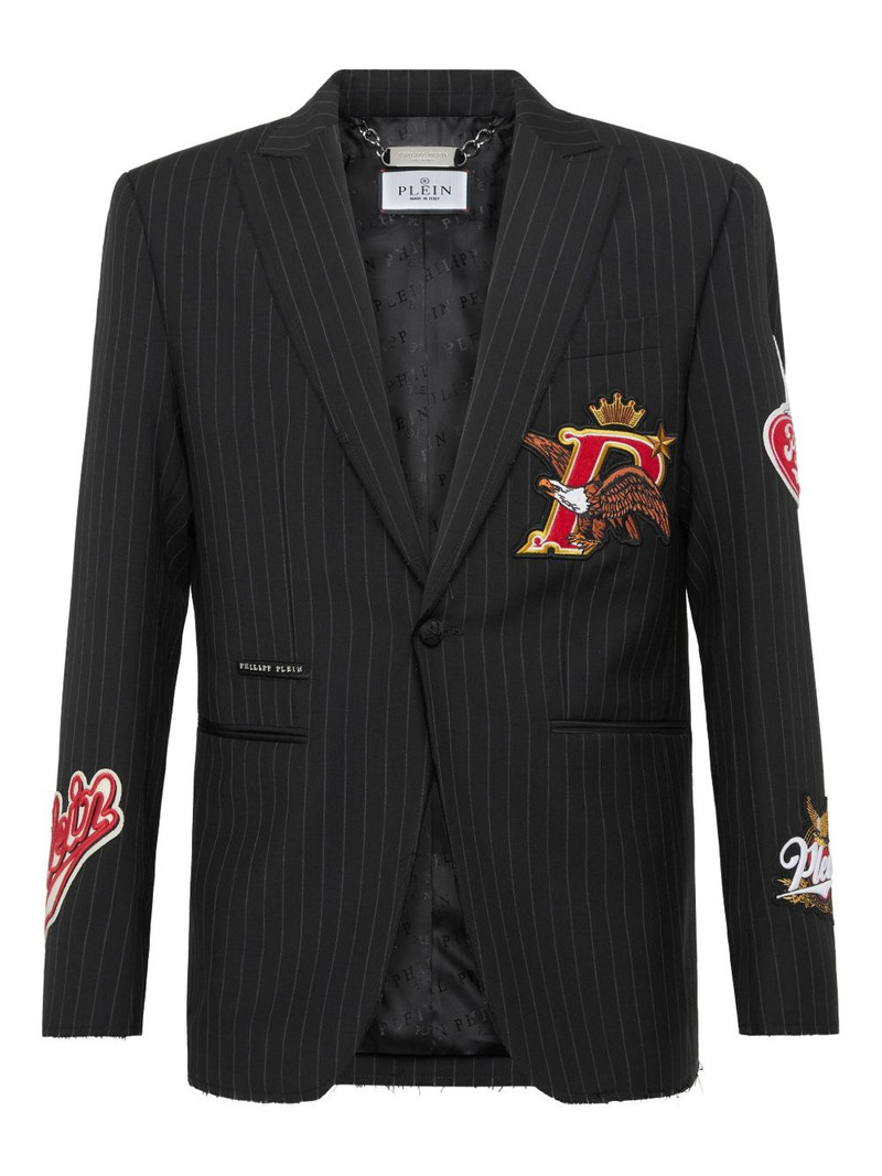 eagle-appliqué blazer 1