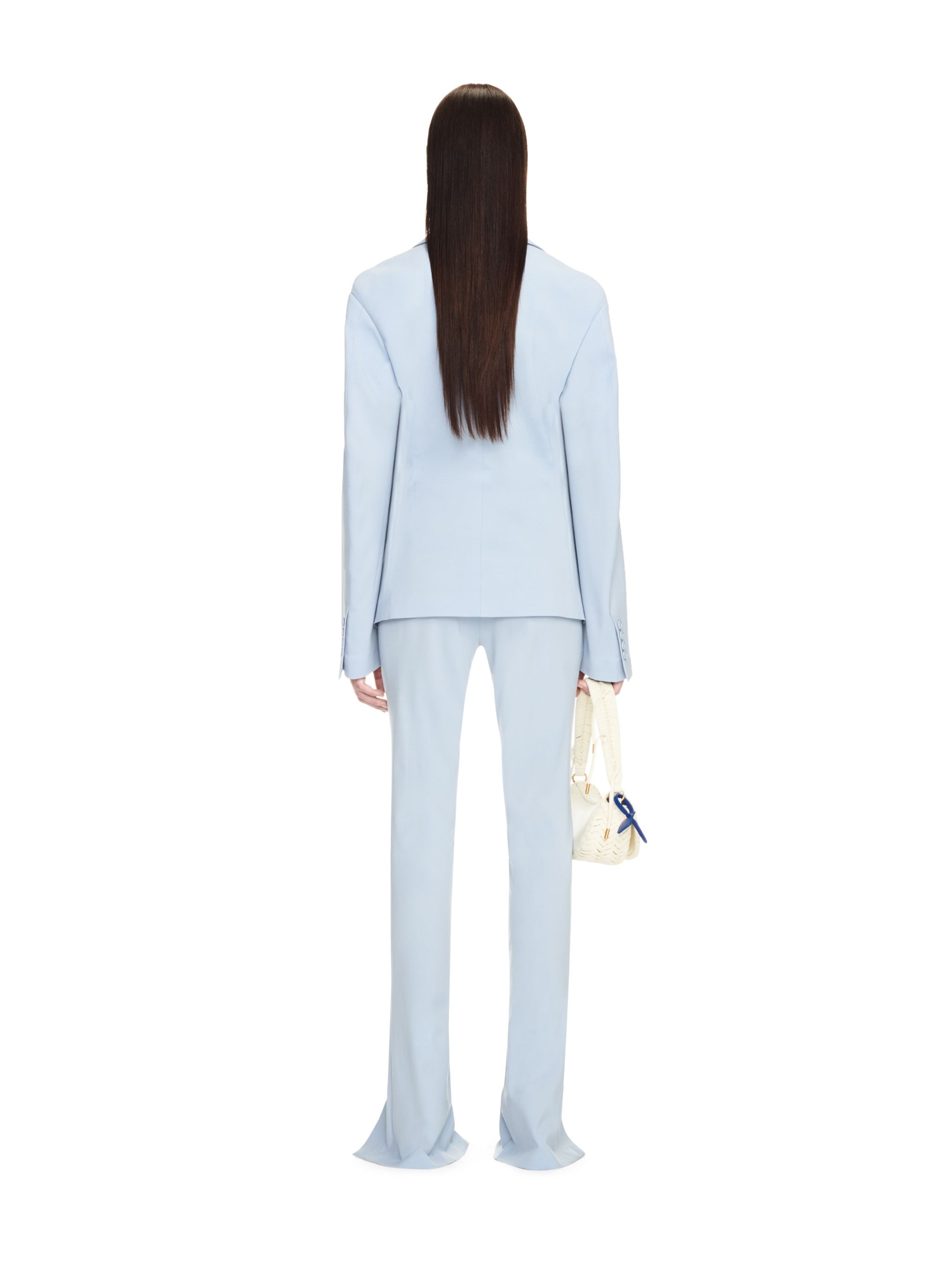 Wo Blend Basic Slim Pant Light Blue Lig - 4