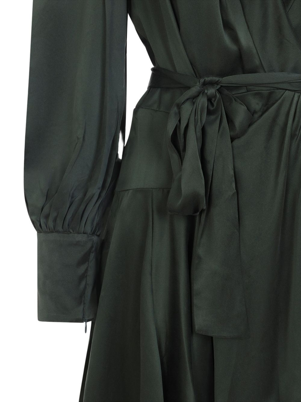 wrap-effect ruffled dress - 3