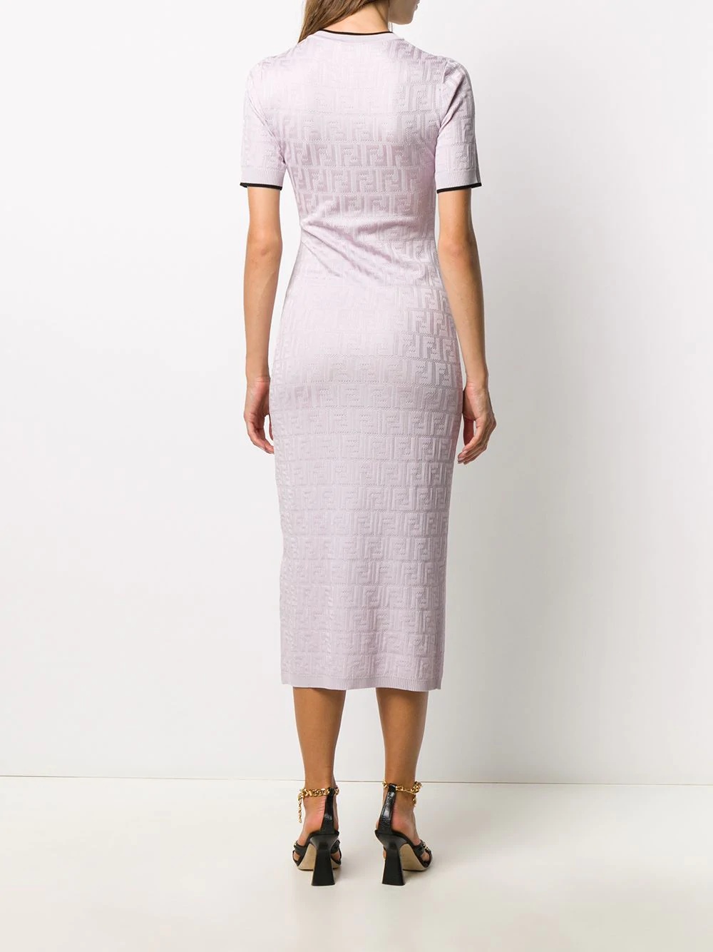 FF-motif midi  knitted dress - 4