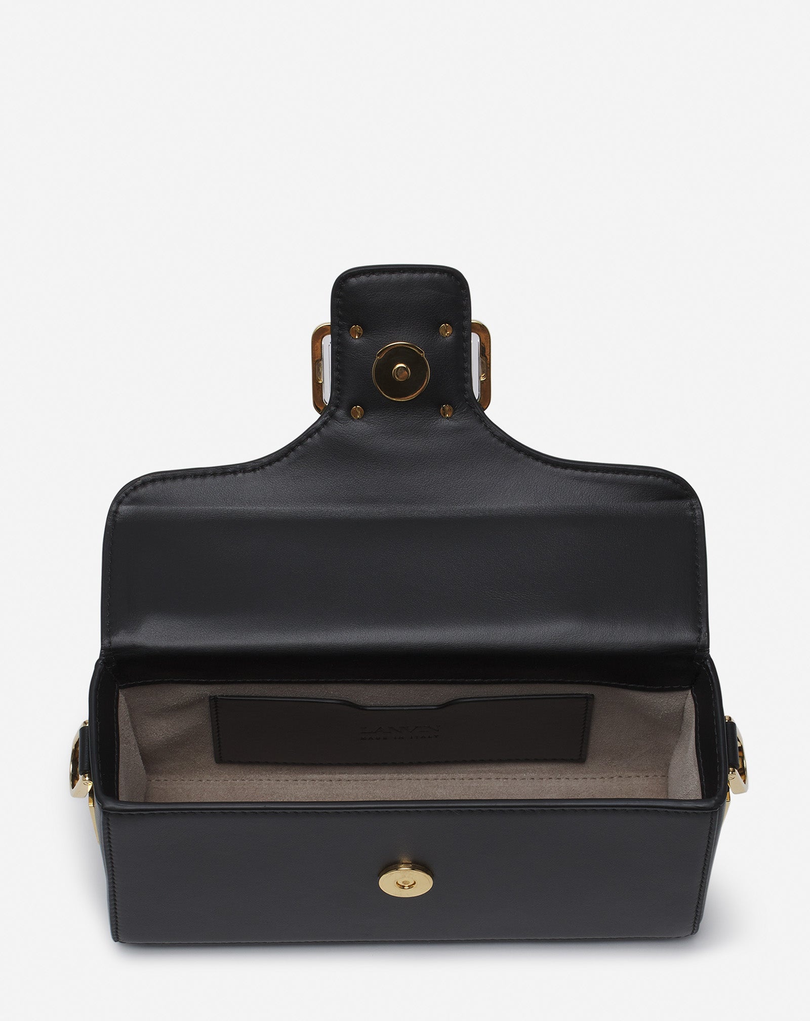 PENCIL CAT NANO LEATHER BAG WITH A BI-MATERIAL CAT - 5