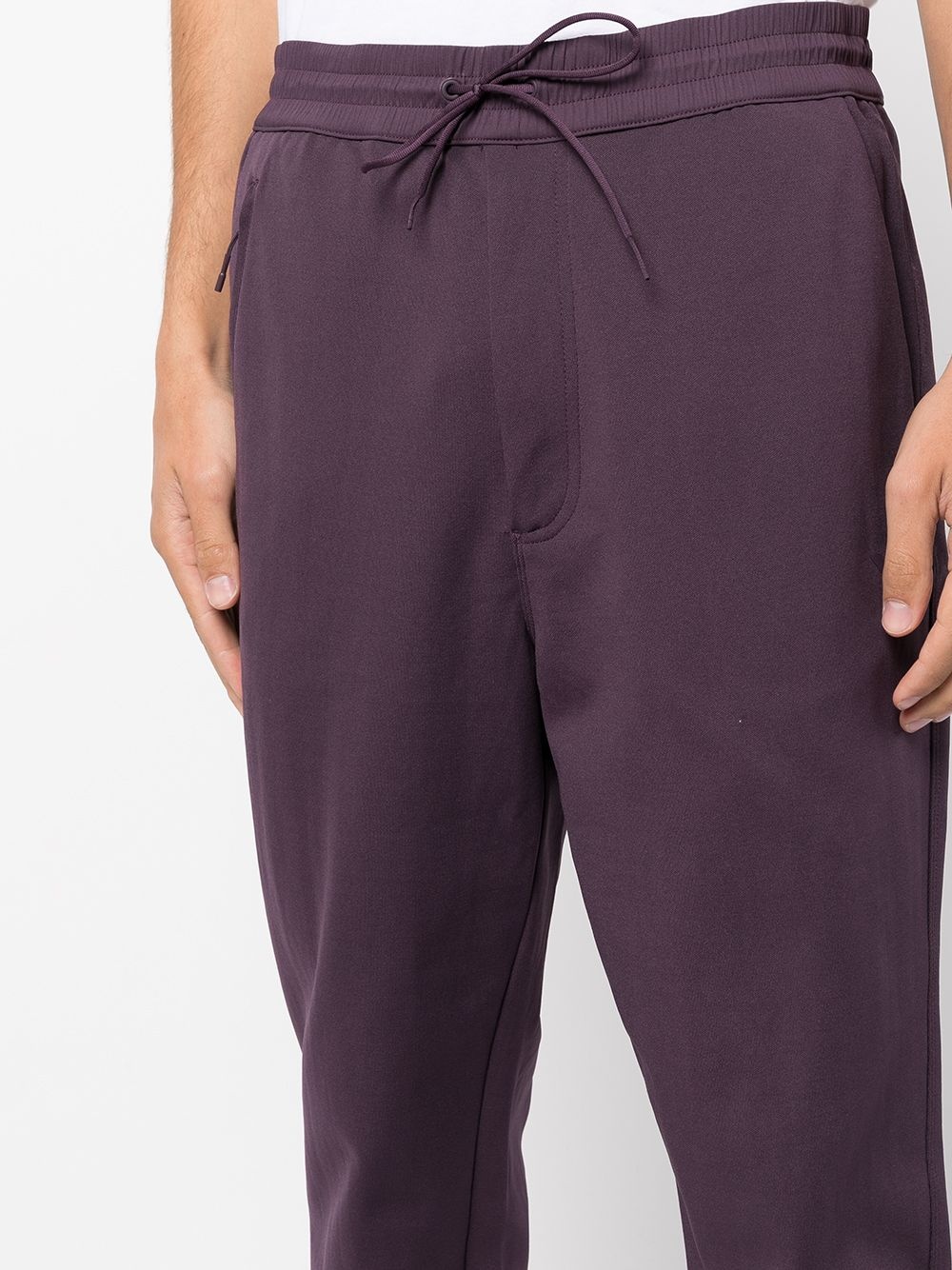 jersey drawstring track pants - 5