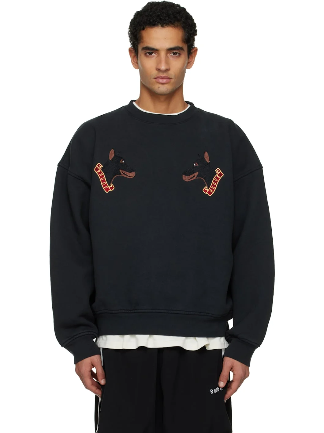 Black London Hound Crewneck Sweatshirt - 1
