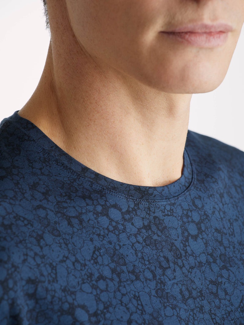 Men's T-Shirt London 10 Micro Modal Navy - 5