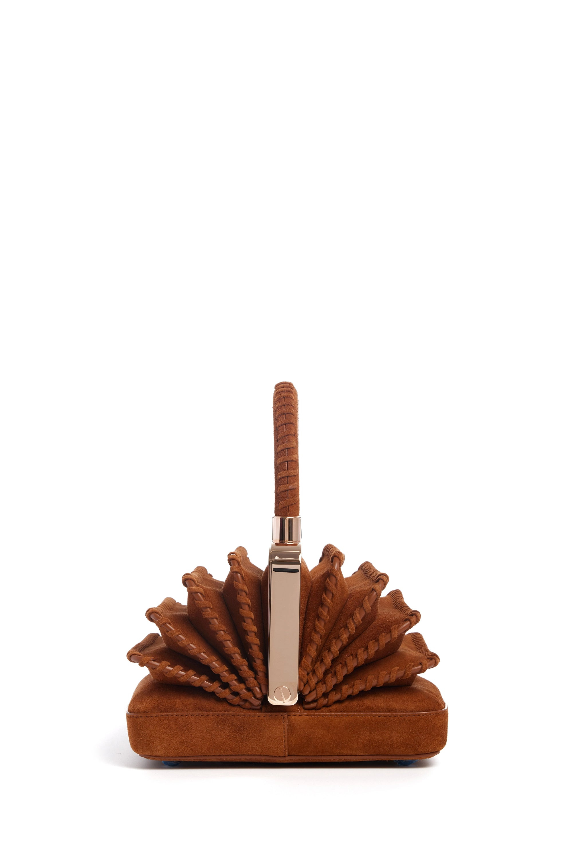 Whipstitch Diana Bag in Cognac Suede - 3