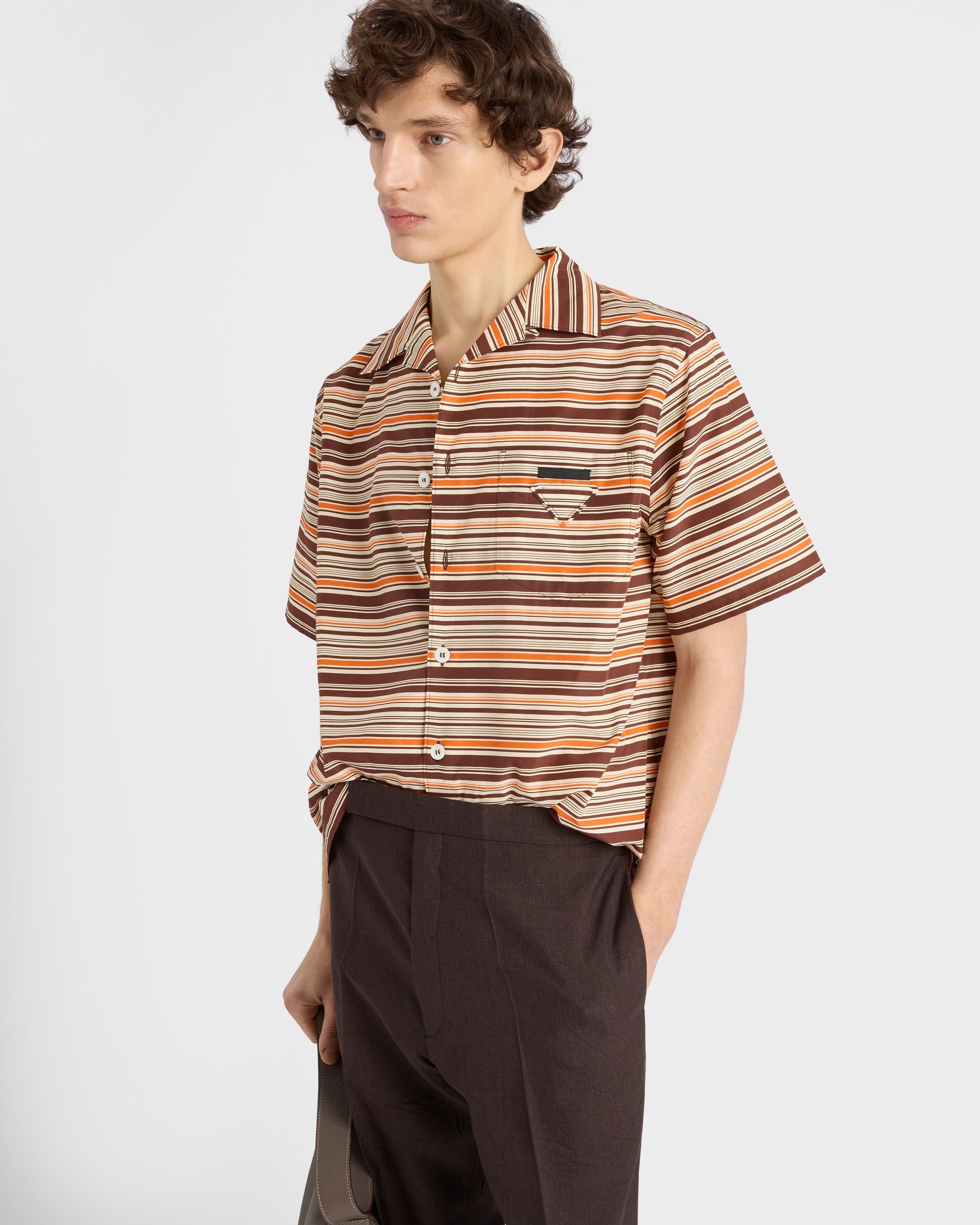 Striped cotton bowling shirt - 4