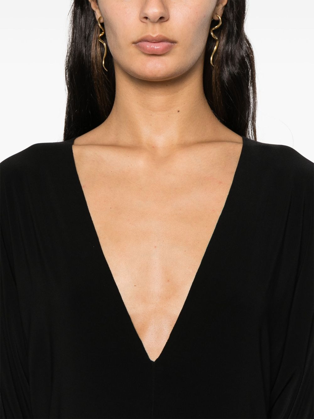 fishtail V-neck gown - 5