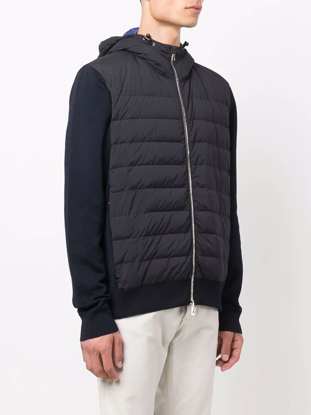 contrast-panel padded jacket - 3