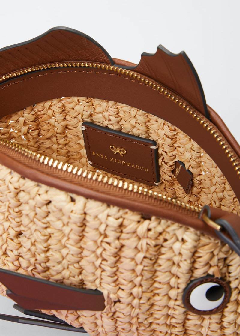 Fish Raffia Clutch Bag 4