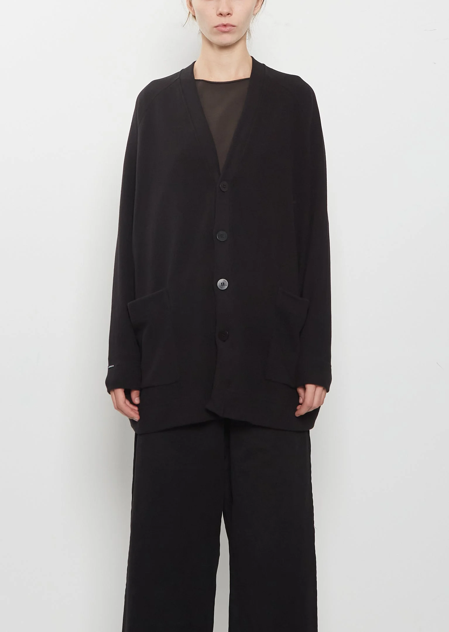 Heavy Jersey Relaxed Cardigan - 1