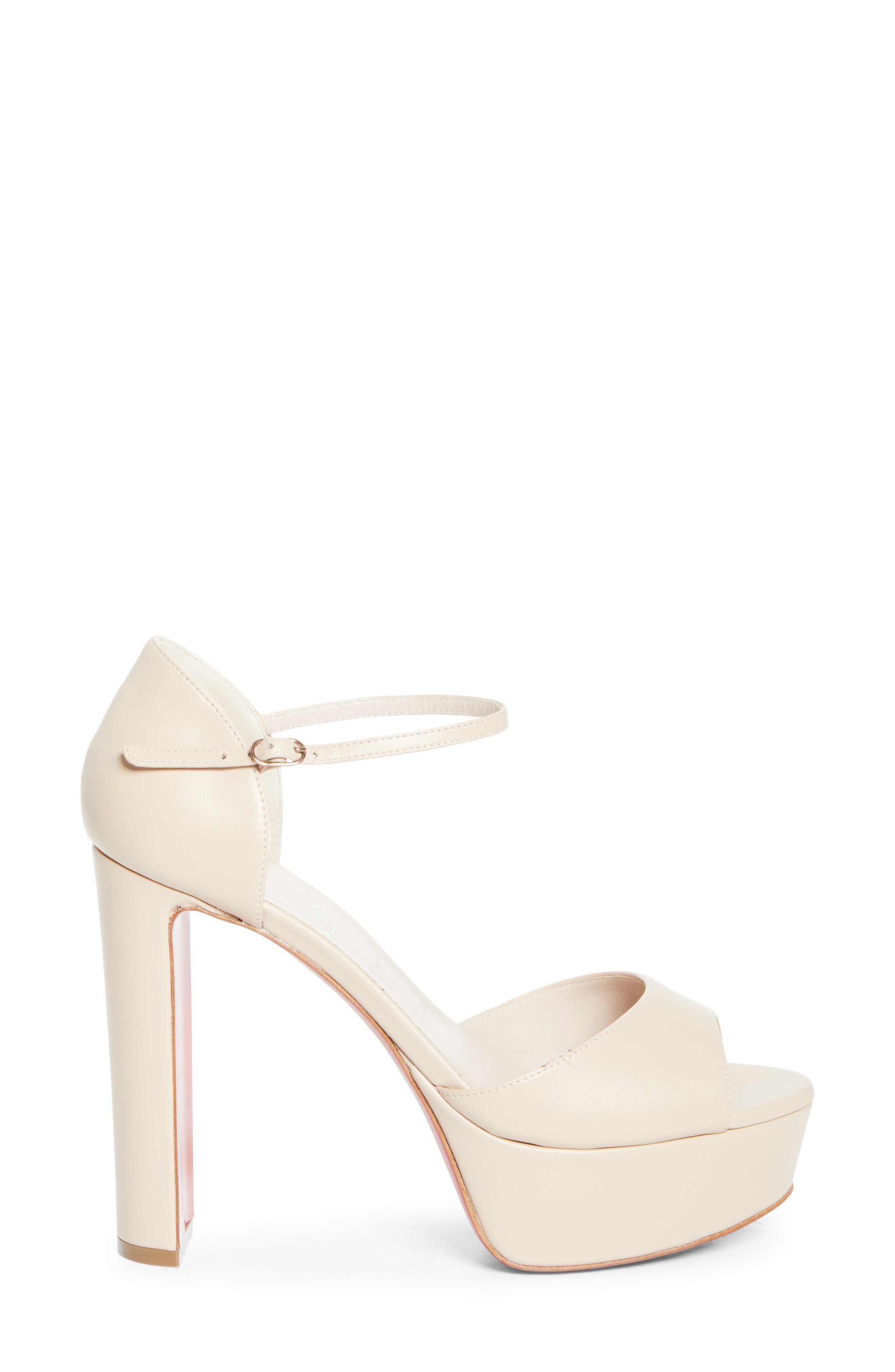 Christian Louboutin Sandaloo Platform Sandal in Pearl at Nordstrom - 3