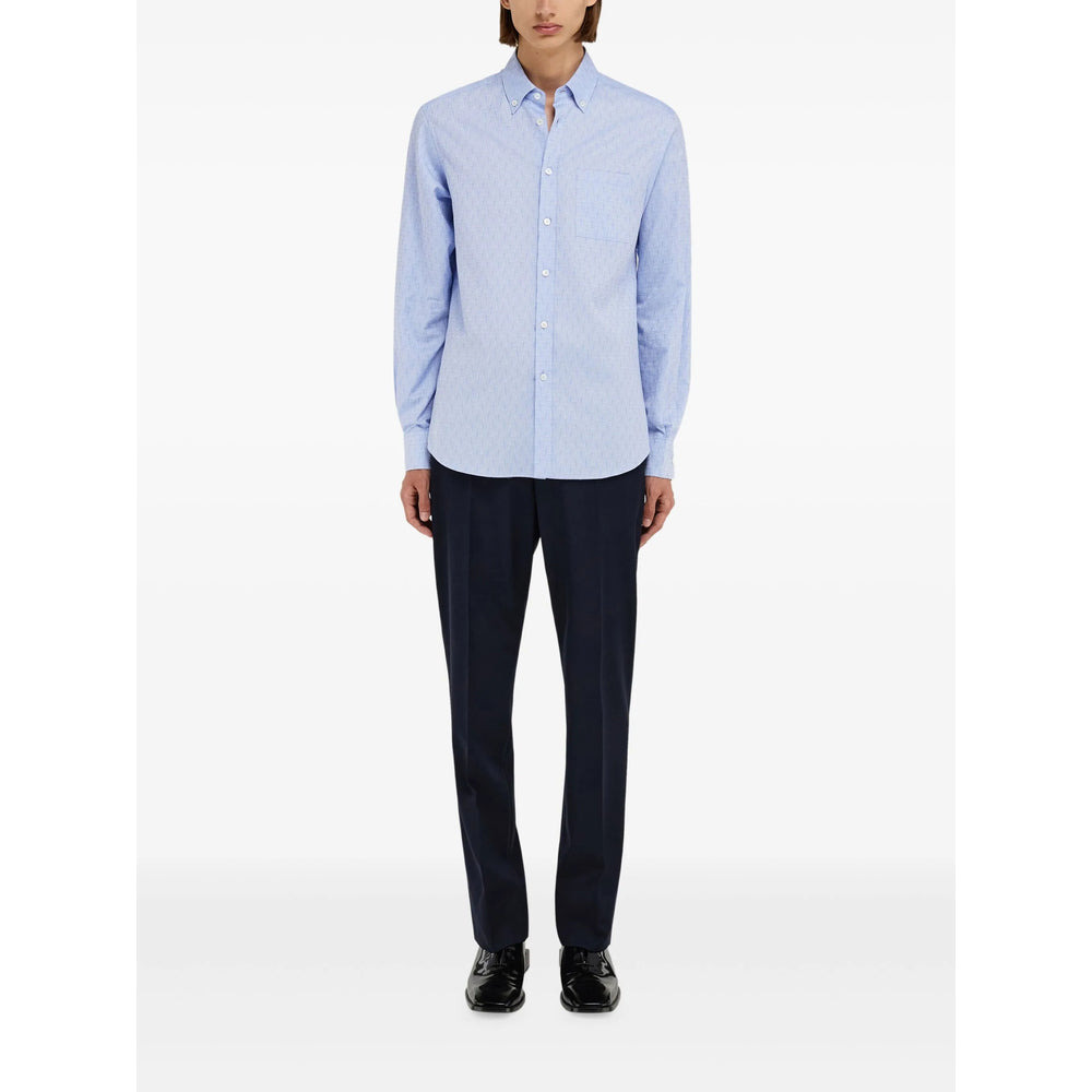 Ferragamo Blue Shirts Men - 3
