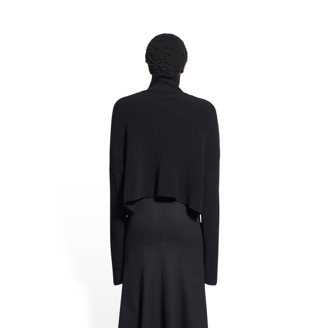 Women's Cropped Sweater  in Black - 4