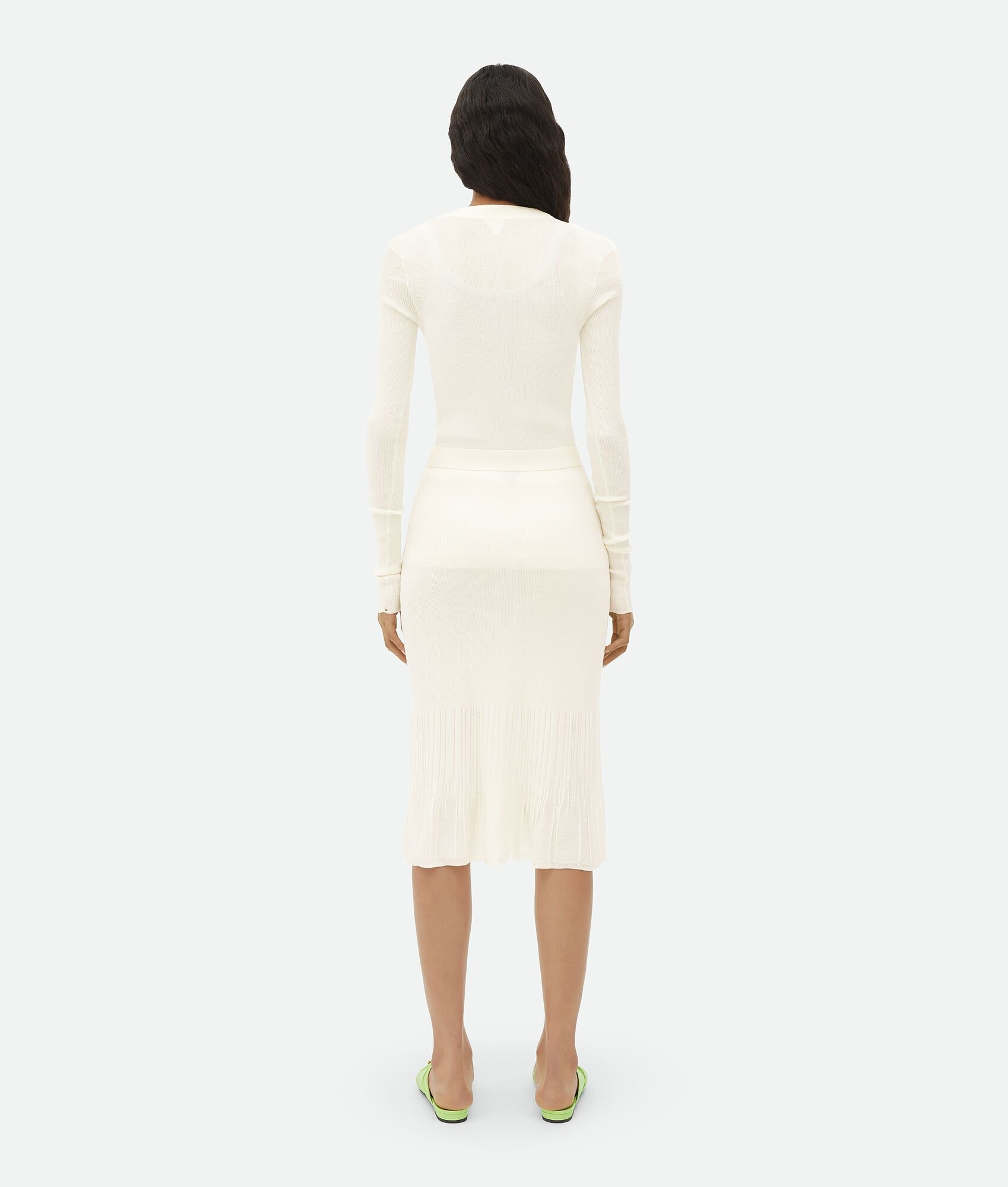 Light Wool Midi Skirt - 3