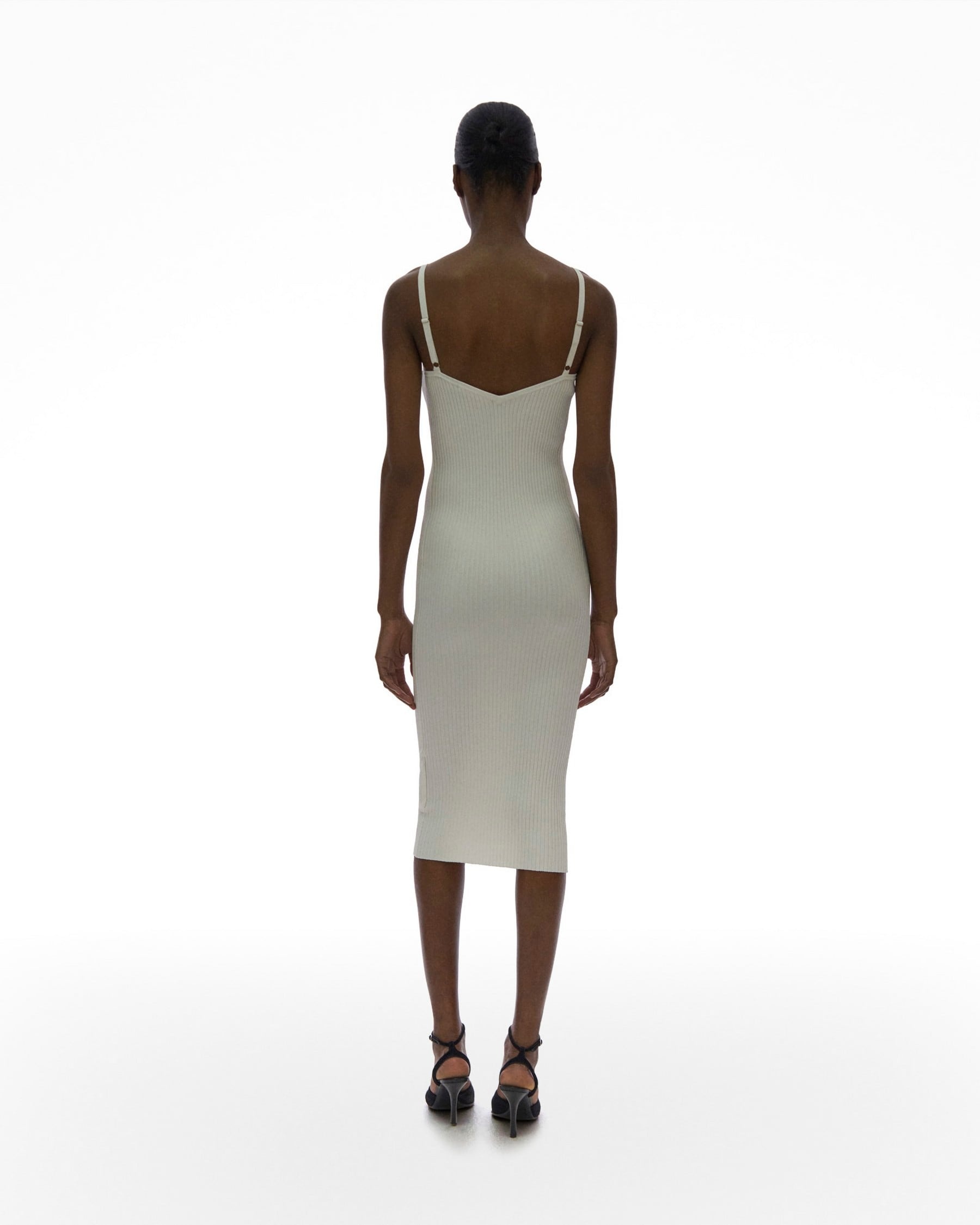 RIB EYELET BRA DRESS - 4