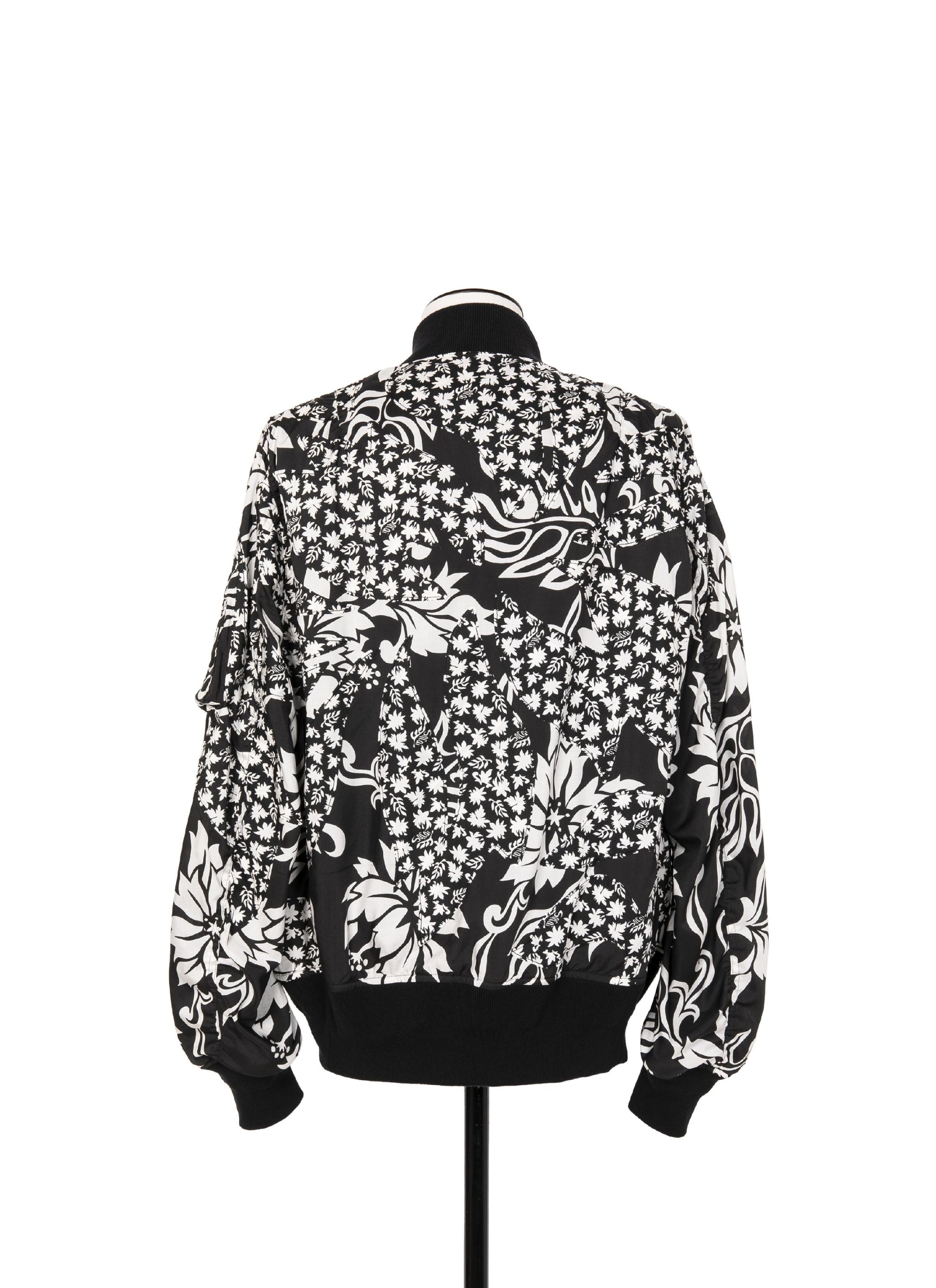 Floral Embroidered Patch Blouson - 4