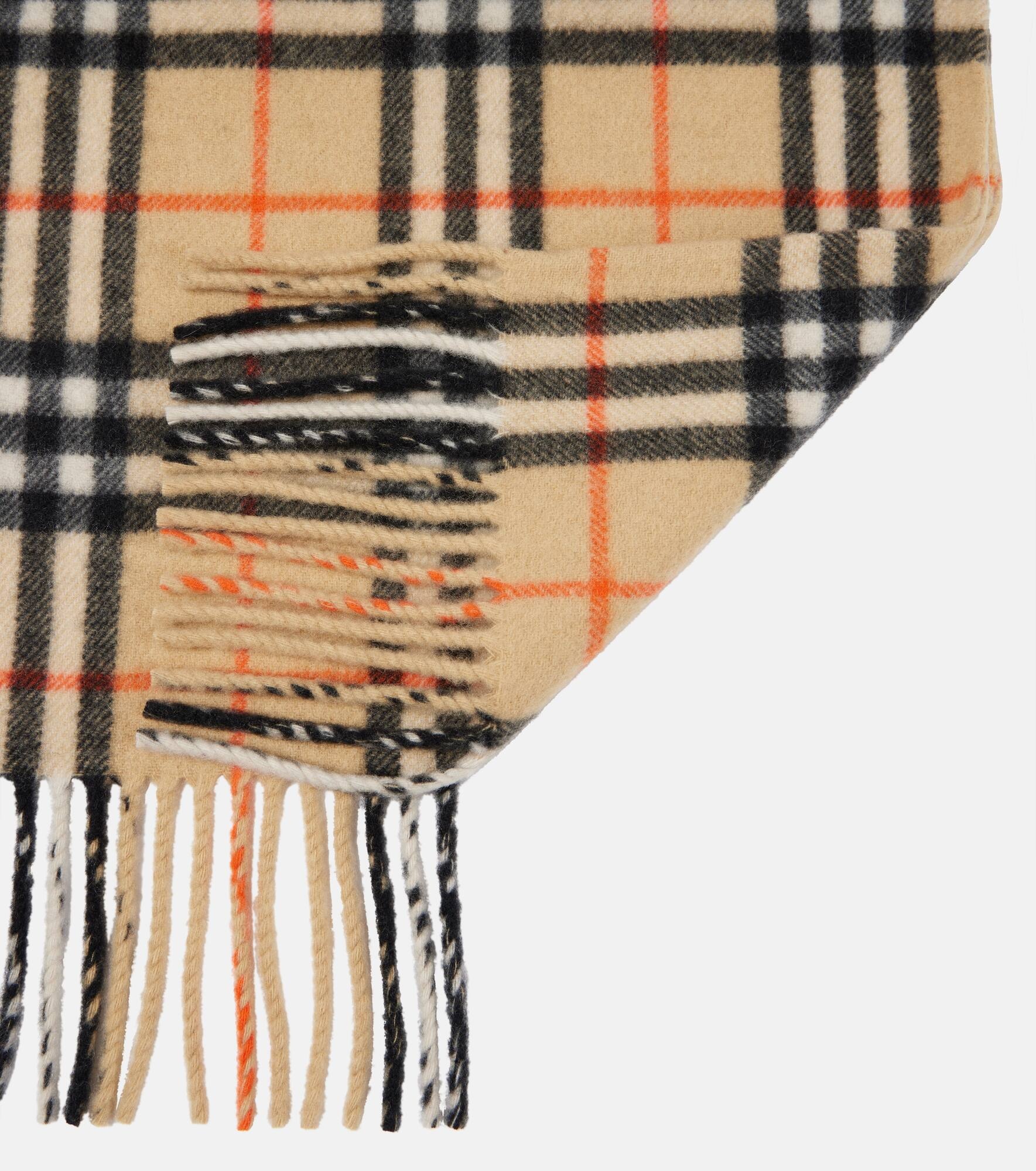 Burberry Check cashmere hooded scarf - 5