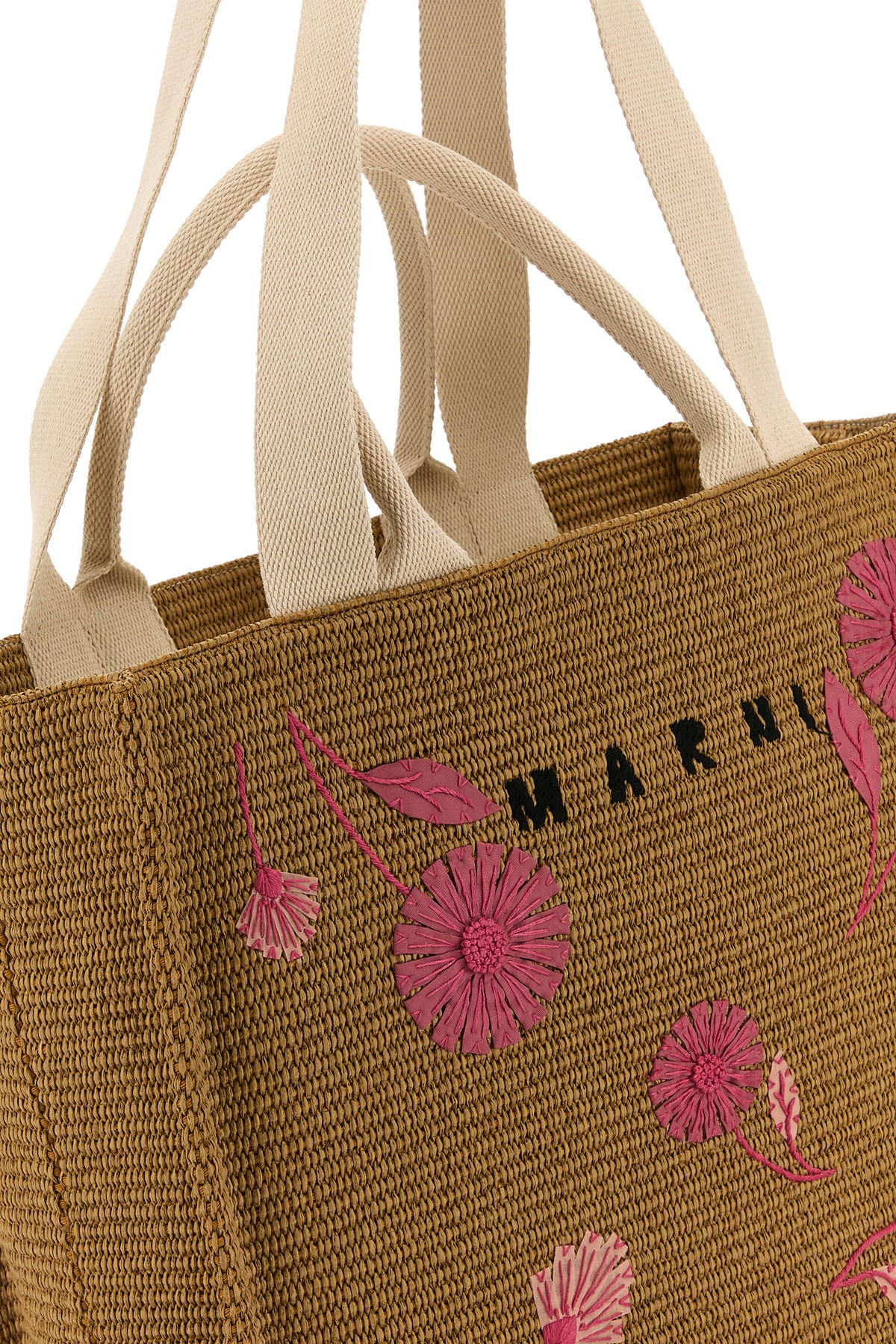 Caramel raffia shopping bag - 4